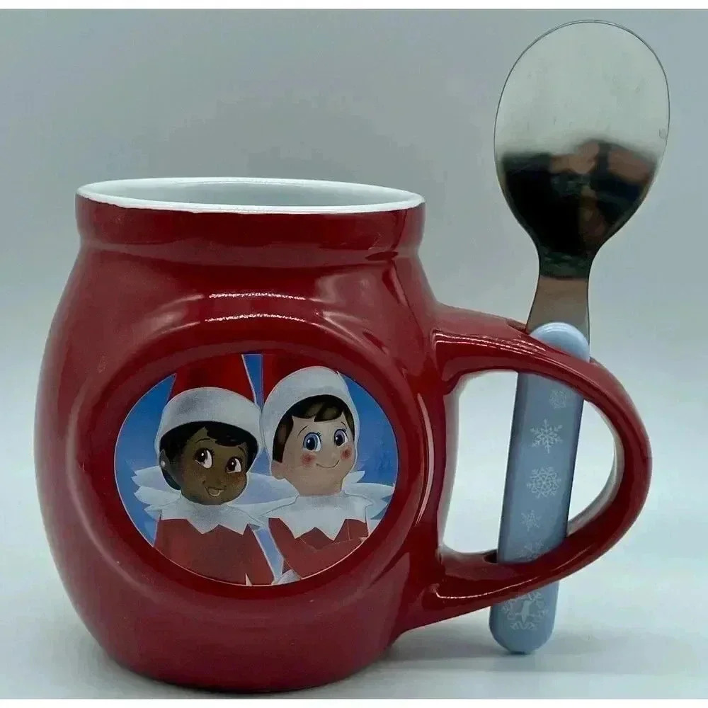 Elf On The‎ Shelf Christmas Cocoa Mug and Spoon Set New No Box